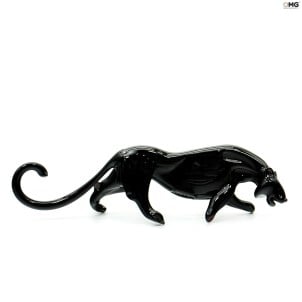 Estatueta de pantera negra - Original Murano Glass OMG