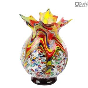 Melodie - Vase aus Muranoglas - Millefiori