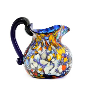 Pitcher Blu Glass Mix Colors Glass