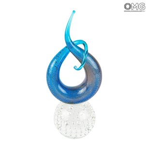 Love Knot - Azul - Omg de cristal de Murano original