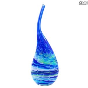 米索尼（Missoni）水滴花瓶藍色原版Murano玻璃OMG®
