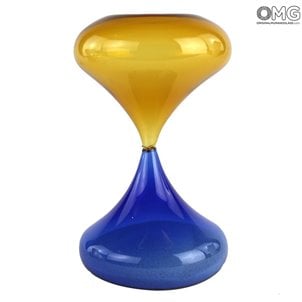 الساعة الرملية - أصفر - زجاج مورانو الأصلي Omg