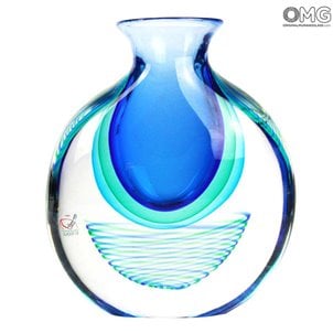 Vaso Mago Blue Sommerso Murano Glass