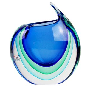 Vase Tiger Blue Sommerso Original Murano Glass Omg