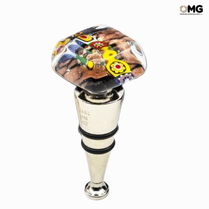 Tapón de botella Avventurine Millefiori - Cristal de Murano original OMG® + Caja de regalo Tapón de botella Avventurine Millefiori - Cristal de Murano original OMG® + Caja de regalo