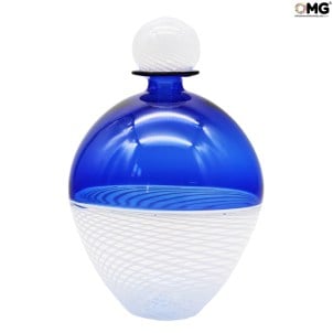 Flasche Parfüm - blau - oval - Original Murano Glas OMG