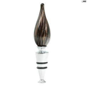 bouchon_de_bouteille_noir_aventurine_original_verre_de_murano_omg