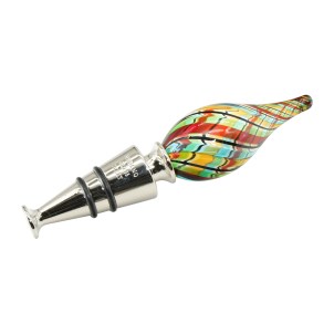 Bottle stopper Cannes multicolor - Murano Glass Drop Shape 
