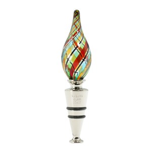 Bottle stopper Cannes multicolor - Murano Glass Drop Shape 