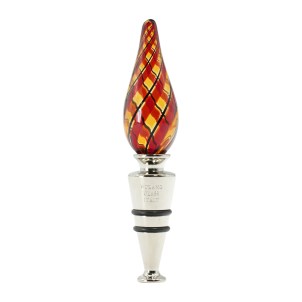 bottle_stopper_filigrana_amber_red_drop_original_ Murano_glass_omg