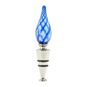 bottle_stopper_filigrana_cannes_blu_drop_original_ Murano_glass_omg