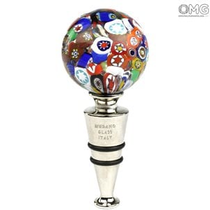 Wine Bodies Murano Glass Colorful Angel fish and Gift Box Wine Bottle Stopper 