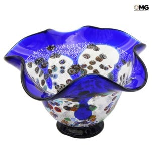 Чаша-капля Murrine - синяя - Original Murano Glass OMG