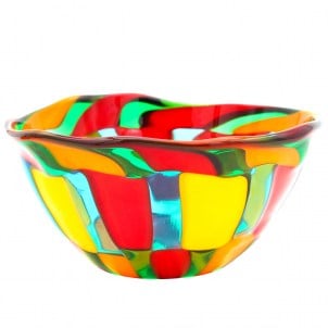 Puzzle Bowl - Multicolor - Original Murano Glas OMG