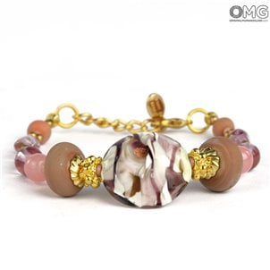 Bracelet Gaia - avec Or - Verre de Murano Original OMG