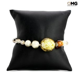 Bracelet Boma - or et ambre - Verre de Murano original