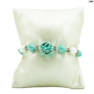 bracelet_green_beads_original_murano_glass_omg