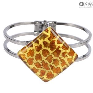 bracelet_square_orange_murano_glass_1