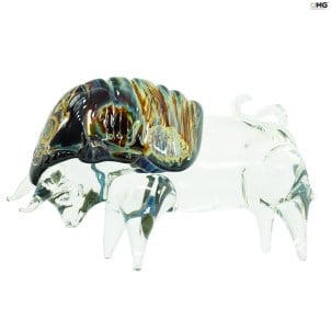 Bufalo - Skulptur aus Chalzedon - Original Murano Glass OMG Bufalo - Skulptur aus Chalzedon - Original Murano Glass OMG