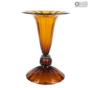 كوب جيجليو - عنبر - زجاج مورانو الأصلي OMG