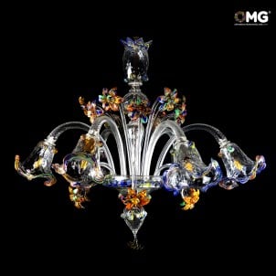 Venetian Chandelier Contarini Multicolor - Classique - Murano Glass