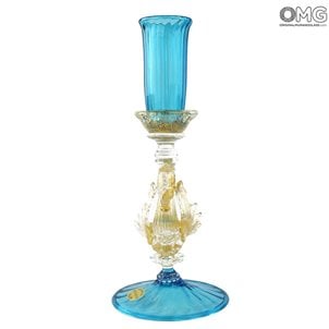 candelholder_light_blue_with_swan_murano_glass