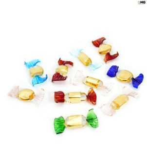 Candies - 10 pieces - With gold - Murano Glass