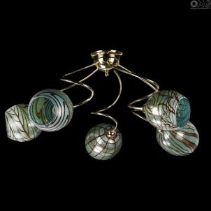 Ceiling Lamp Venus - 5 lights - Original Murano Glass