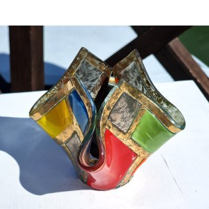 Centerpiece - Mondrian - Gold leaf - Original Murano Glass OMG