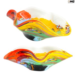 Flamboyant - Centro de mesa Bowl Sombrero - Original Murano Glass - OMG