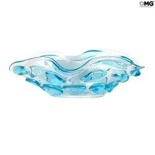 Boss - Sombrero Bowl azul claro - Vidrio soplado - original - murano - vidrio - omg