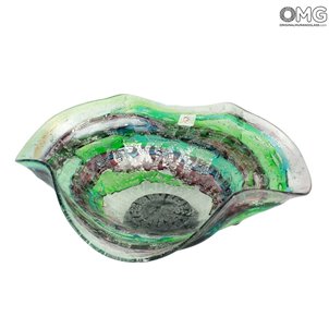Centerpiece Sbruffi Nature Druid Green - Murano Glass centerpiece 