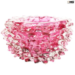 centre de table_spike_pink_bowl_original_murano_glass_omg