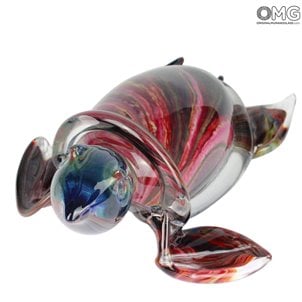 Schildkröte - Skulptur in Chalcedonschildkröte - Original Murano Glass OMG Schildkröte - Skulptur in Chalcedonschildkröte - Original Murano Glass OMG