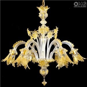 威尼斯枝形吊燈 - Secolo Gold - Original Murano Glass