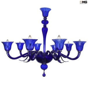 威尼斯枝形吊燈 -Tremiti - 藍色 - Murano Glass