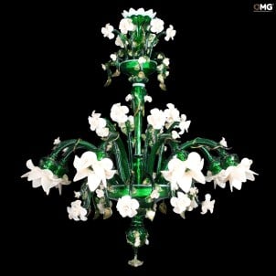 chandelier_bucolico_rosetto_verde_original_ Murano_glass_omg