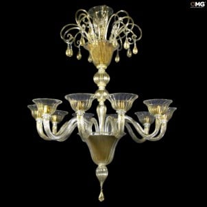 Венецианская люстра Pisa Gold - Liberty -оригинальное муранское стекло - omg