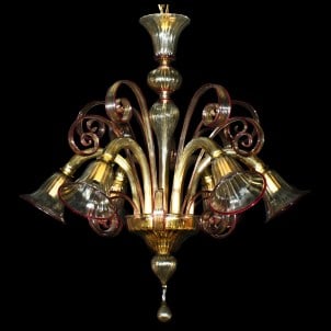 candelabro_flor_pastorale_ámbar_rojo_murano_glass_omg