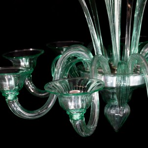 Venetian Chandelier Mazzini Green - Lance - Original Murano Glass