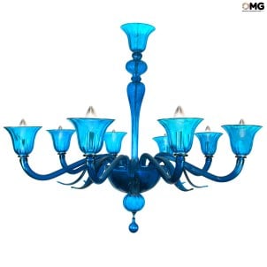 威尼斯枝形吊燈 -Tremiti - 淺藍色 - Murano Glass