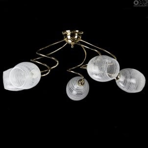 天井ランプデコスタイル-5灯-オリジナルムラーノグラス