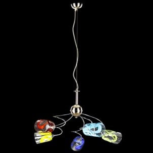 Люстра Шагала - 5 ламп - муранское стекло