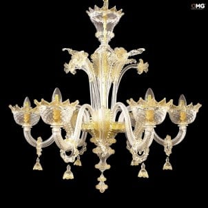 Araña Veneciana Regina - Oro - Cristal de Murano original