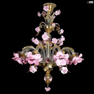 Araña veneciana - Rosetto Floreale - Cristal de Murano original