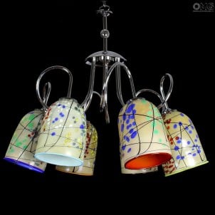 Kandinsky - Lámpara colgante 6 luces - Cristal de Murano original OMG