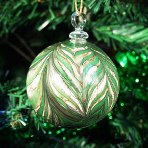 décoration_boule_de_noel_vert_b_original_verre_de_murano_omg