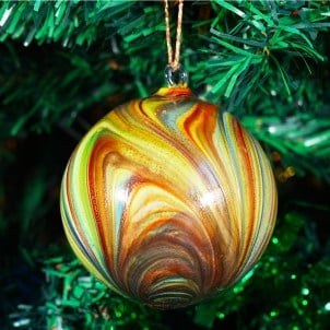 décoration_boule_de_noel_vert_original_verre_de_murano_omg