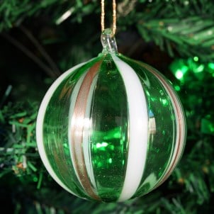 boule_de_noel_décoration_vert_bande_original_verre_de_murano_omg