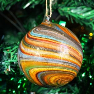 christmas_ball_decoration_orange_gold_original_ Murano_glass_omg